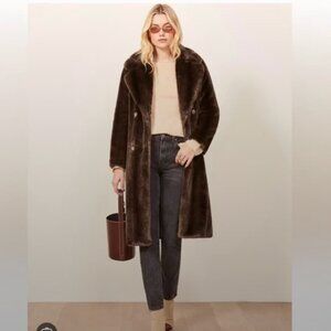 Reformation Hank Coat - Brown